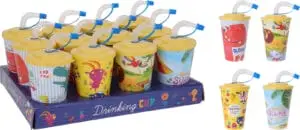 Glas með loki og röri