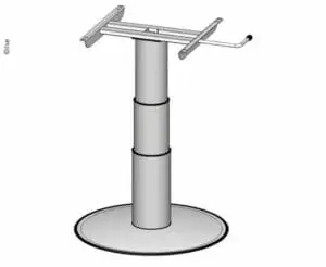 Fætur undir borð kringlótt H:32-69,5cm g