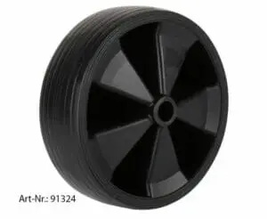 Hjól á nefhjól á hjólhýsi