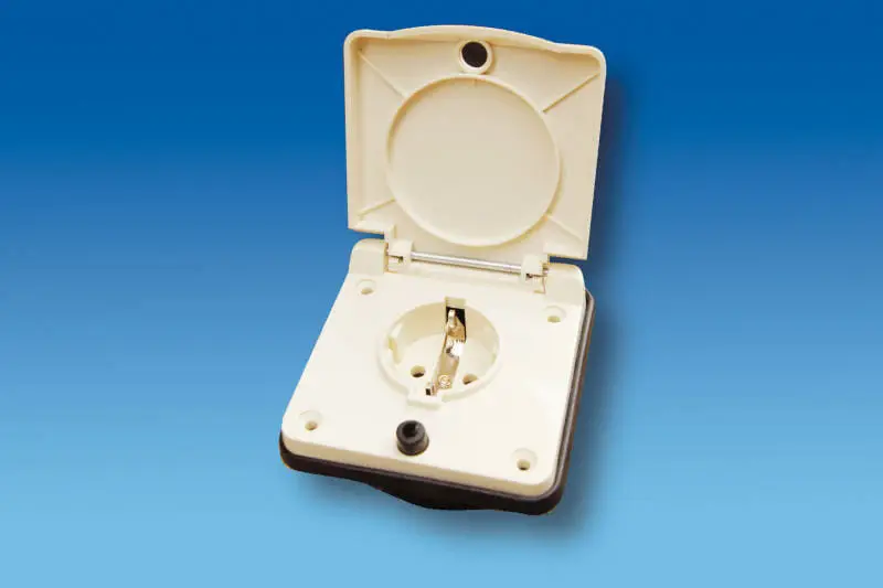 Rafmagnstengi utan á liggjandi 230V hvít