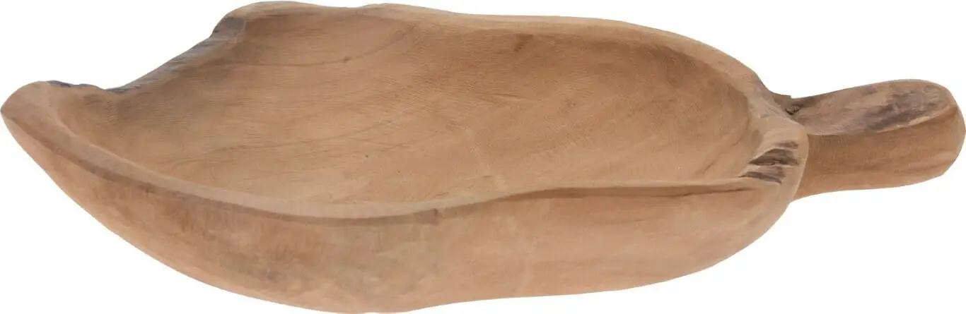Viðarskál Tekk 37x23x6cm Papaya Rustic - Image 2