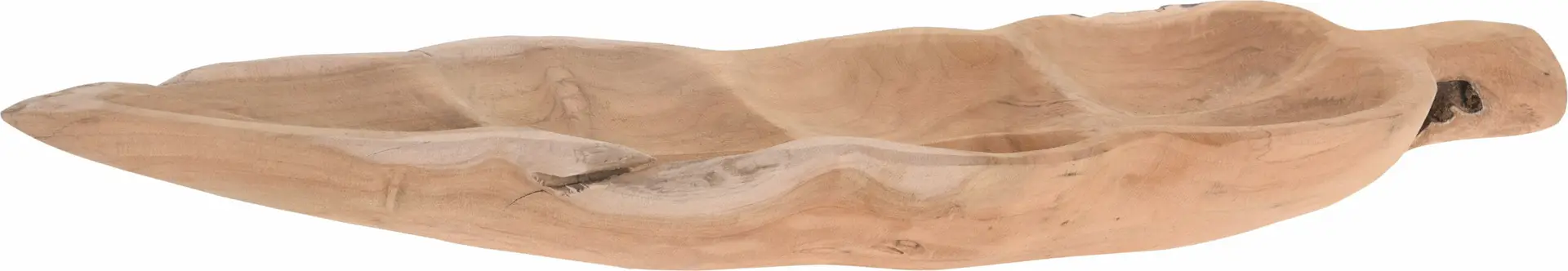 Viðar skál Teak laufblað 60x17x7cm - Image 2