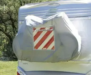 Yfirbreiðsla f/hjól 2-3 aftan á hjólhýsi