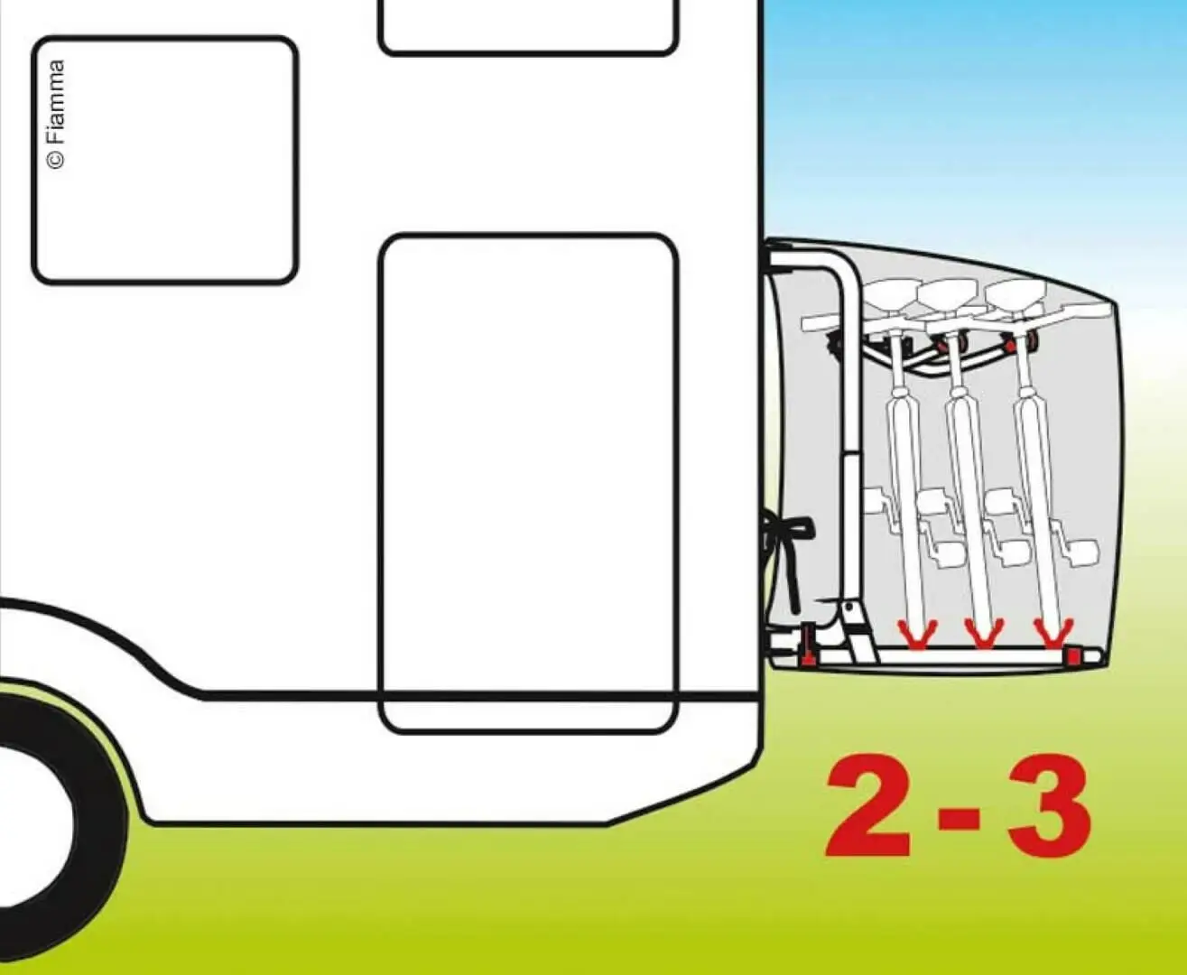 Yfirbreiðsla f/hjól 2-3 aftan á hjólhýsi - Image 2