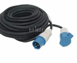 Rafmagnskapall með bláum tenglum 25m