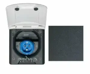 Lok á tengibox svart