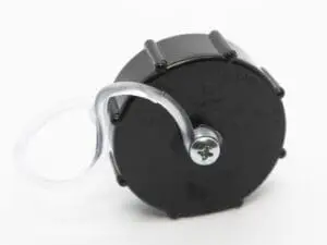 Lok á affallsstút f.Fellih. Rockw. Svart