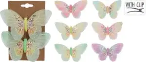 Fiðrildi 3 litir Garðskraut