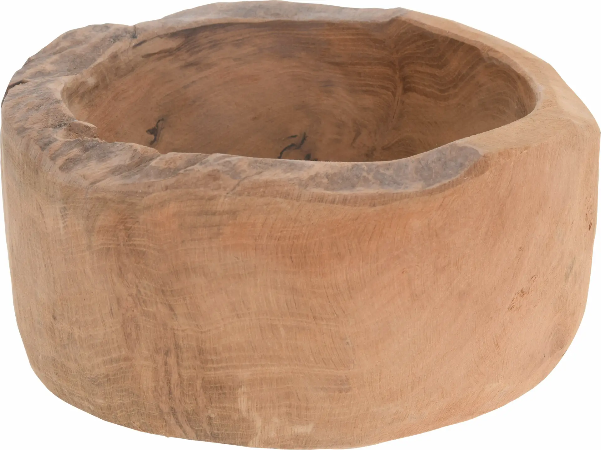 Viðarskál Tekk 20x10cm Rustic