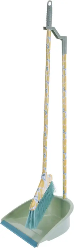 Fægiskófla og bursti löng sköft