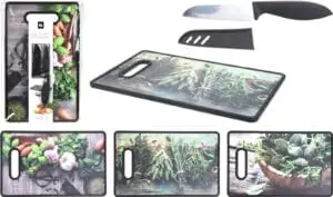 Skurðarbretti með hníf