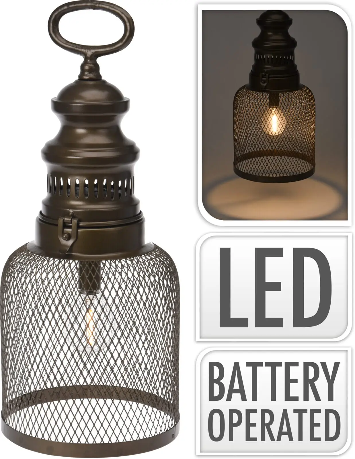 Ljós Led járn 15x15x35cm