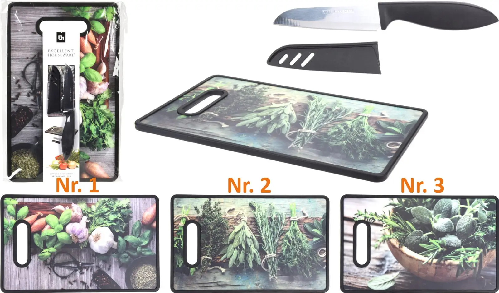 Skurðarbretti Melónu,Appelsínu,Lime 30cm - Image 2