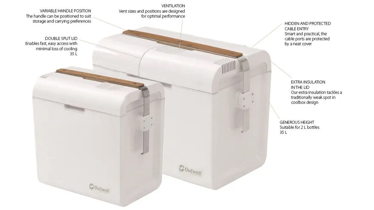 Kælibox ECOlux 35L 12V/230 Outwell hvítt - Image 5