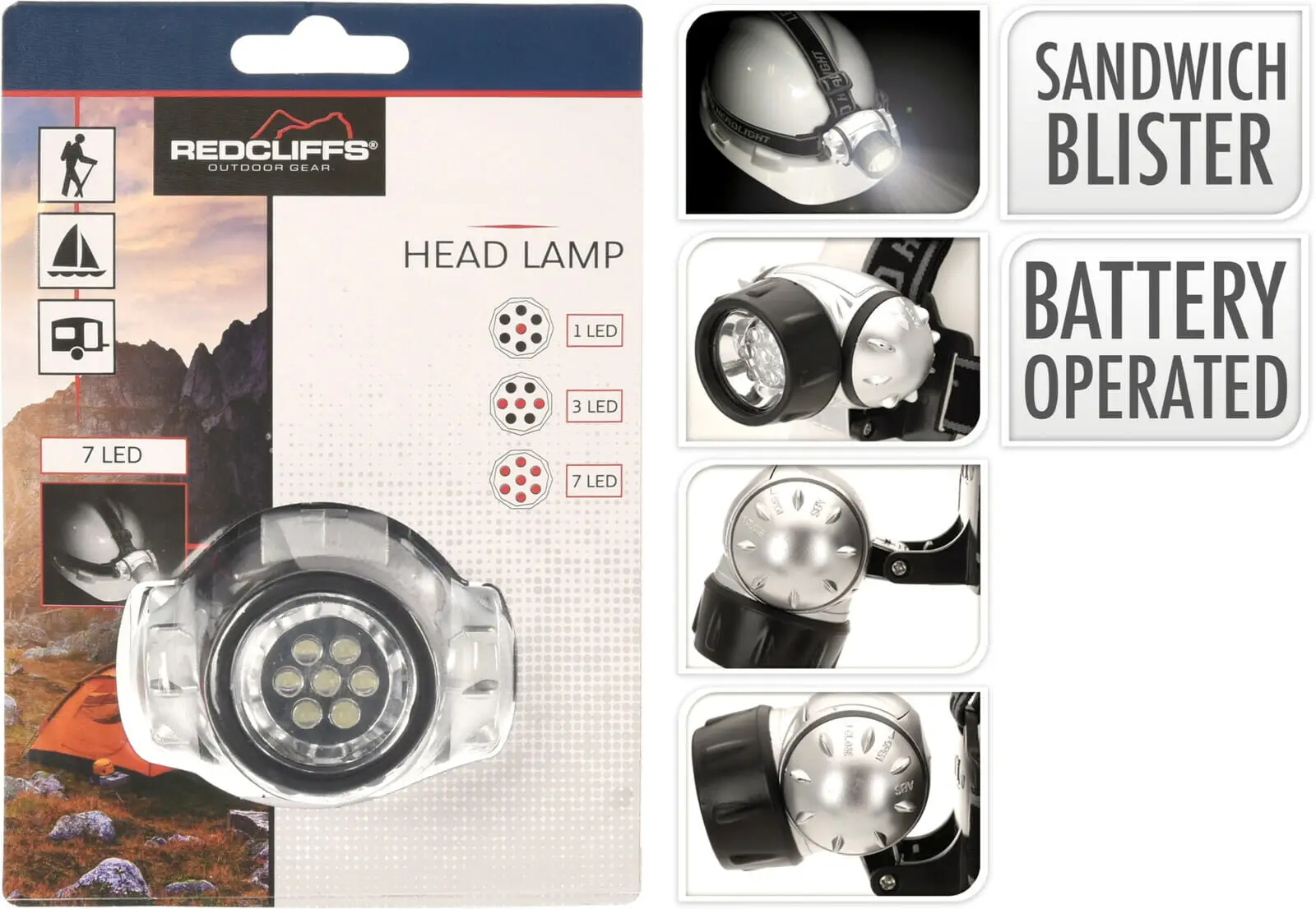 Höfuðljós MEÐ LED