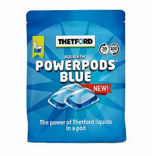 Klósettefni blátt 20 koddar í poka