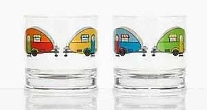 Glas hjólhýsa short Tumbler 2 stk.