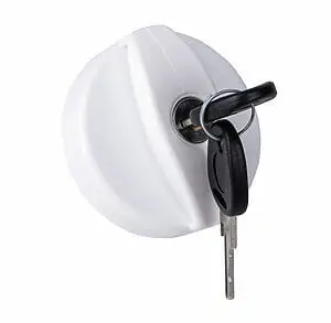 Lok á vatnst. hvítt m/sílender og lykli