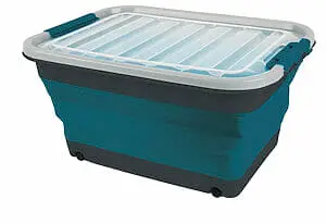 Geymslubox með loki á hjólum 45L samanbr