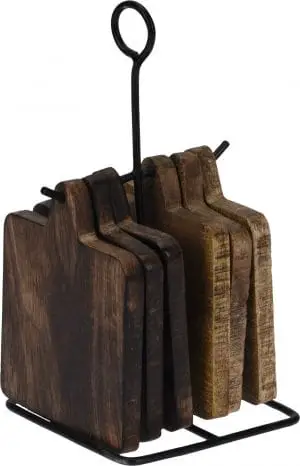 Trébrettasett á standi 6stk.