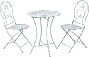 Bistro sett Borð + 2 stólar Marmara