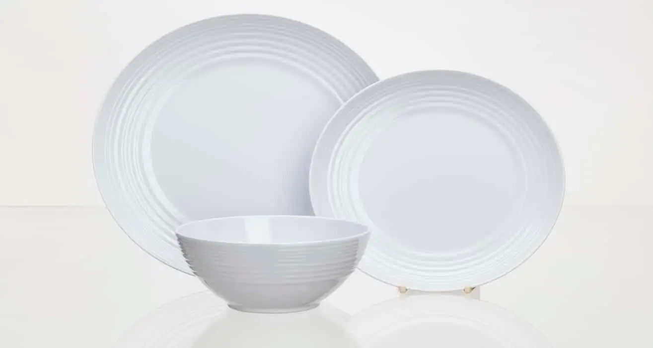 Matarsett NON SLIP Hvítt 12 stk.