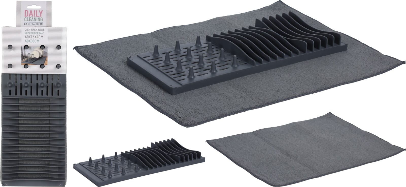 Uppþvottagrind/motta 2 stk.