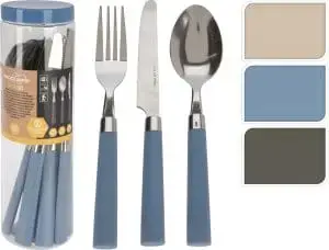 Hnífaparasett 12 stk í pakka 3 litir