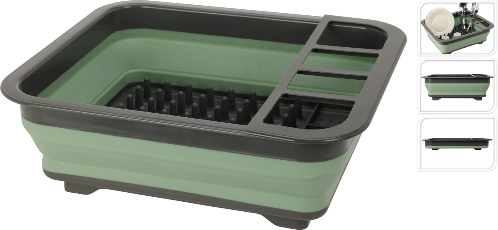 Uppþvottagrind samfellanleg græn