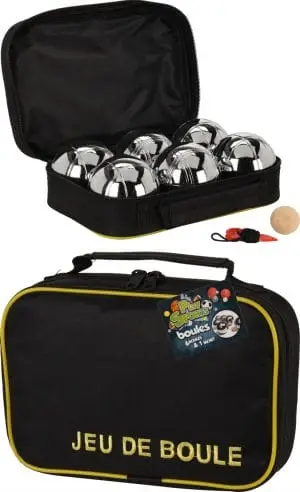 Boccia sett 6 silfur kúlur í tösku