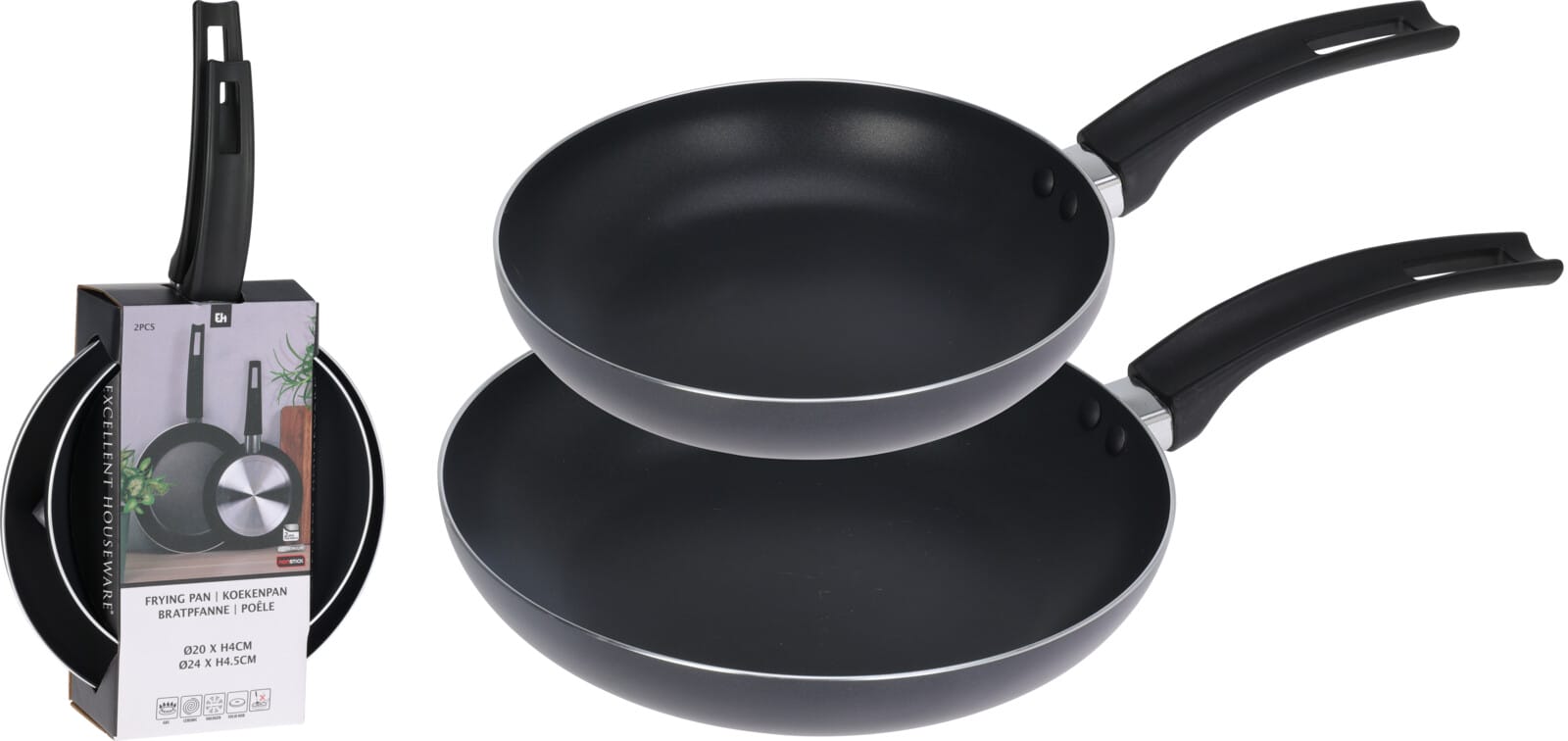 Steikarpönnu sett 2 stk - Ál