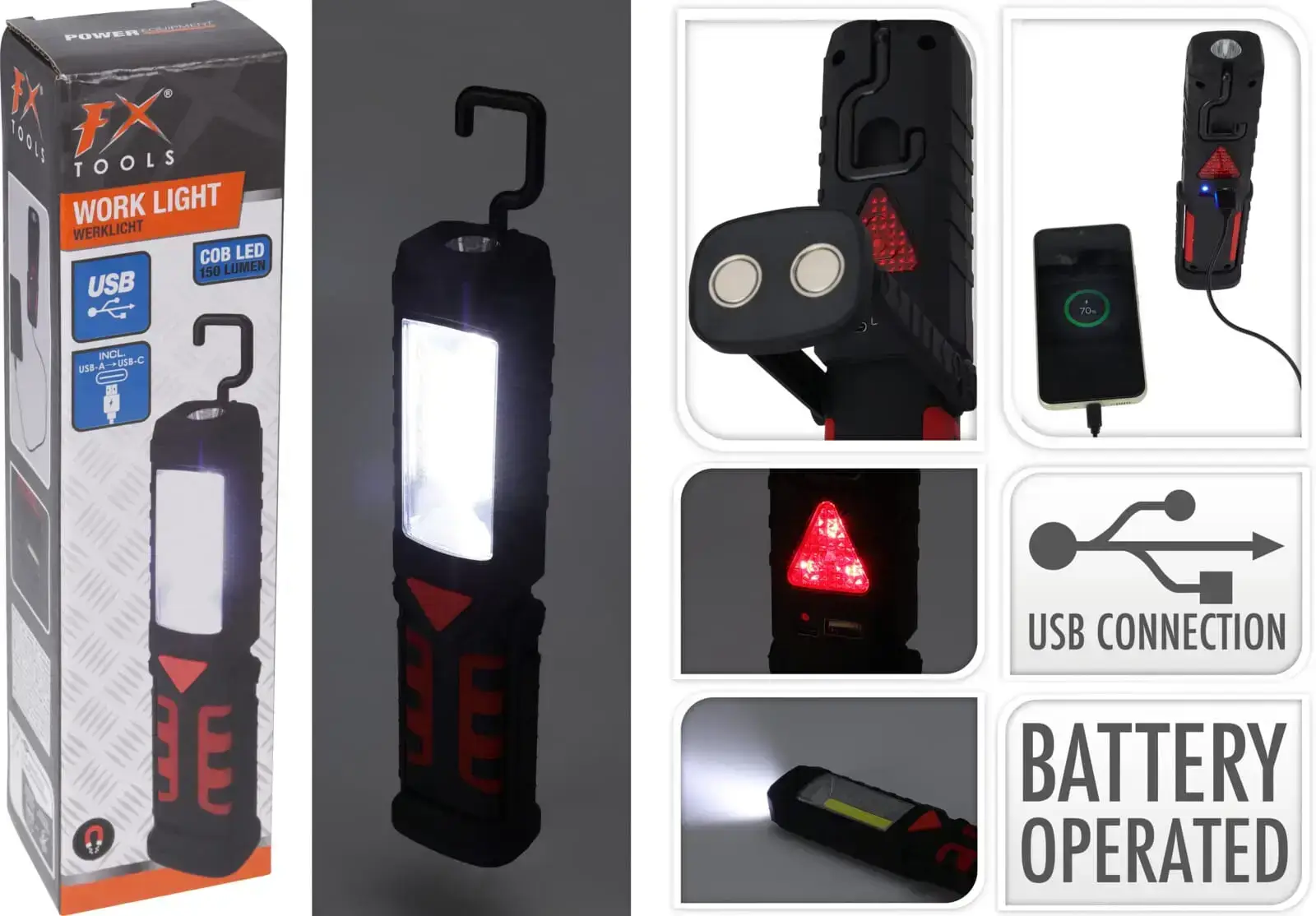 Ljós vinnuljós 21cm