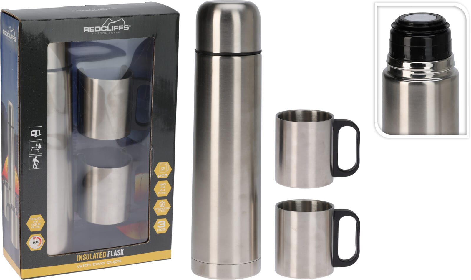 Hitabrúsi 1L m/2 könnum