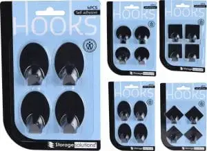 Snagar sjálflímandi svartir 4 stk