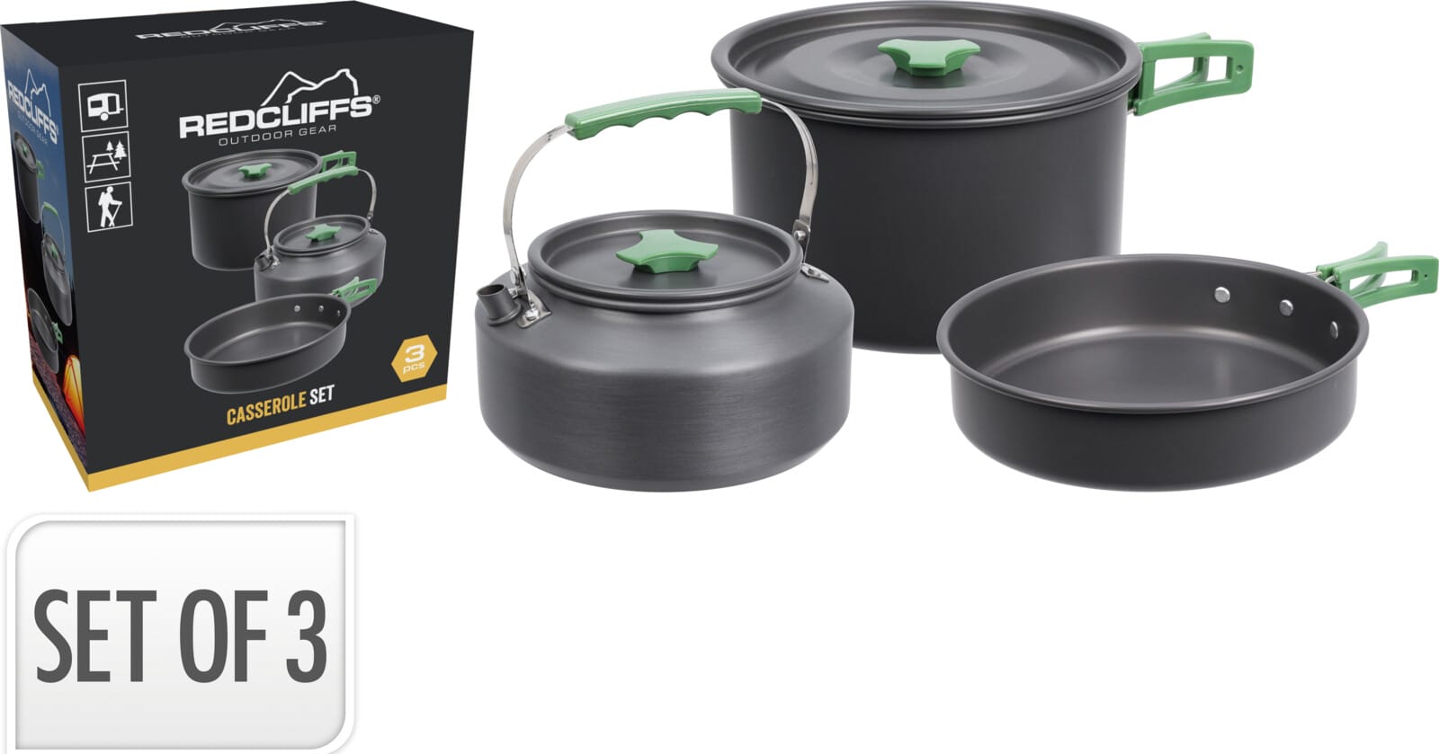 Pottasett Casserole 3 stk. í pakka