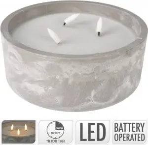 LED kerti/hringlótt - grátt