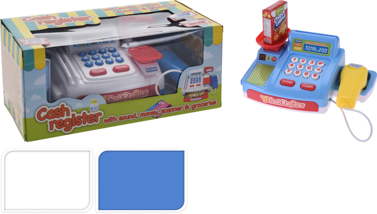 Afgreiðslukassi leikfang 2 litir