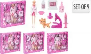 Leikfanga Hjúkku sett fyrir dúkkur