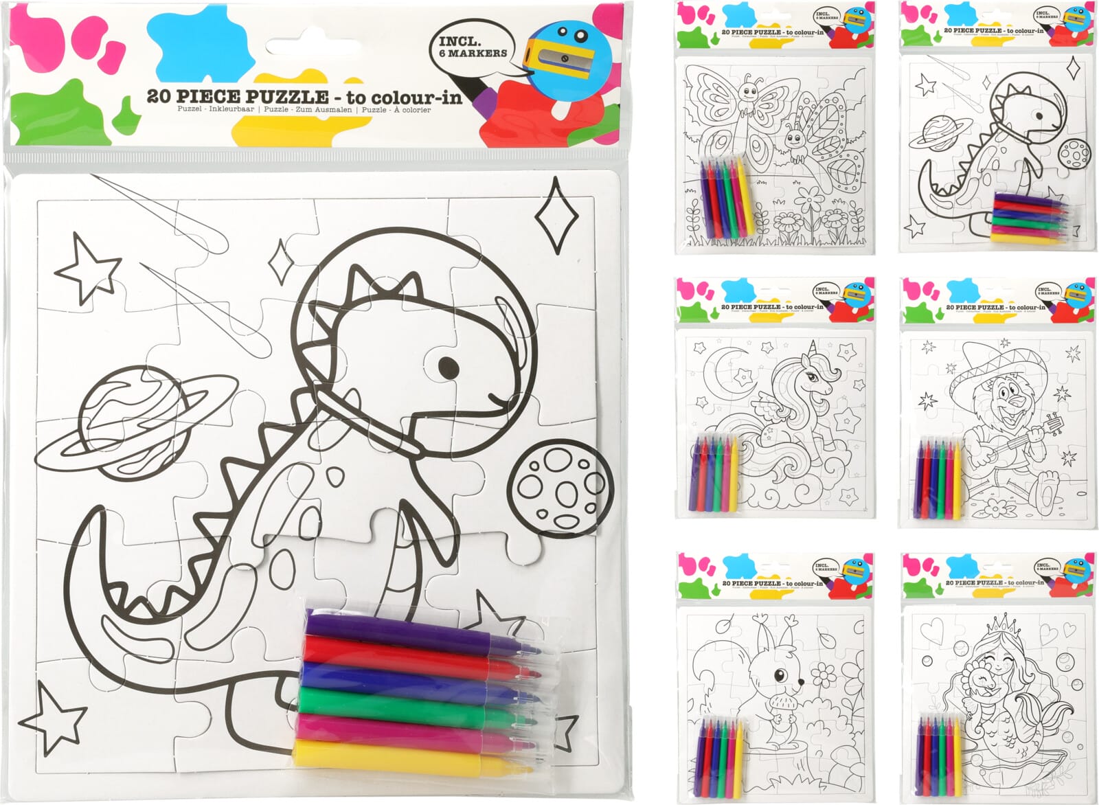 Litablað 21 x 21 cm og litir