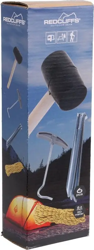 Útilegusett, hamar, hælar, stög og fl.