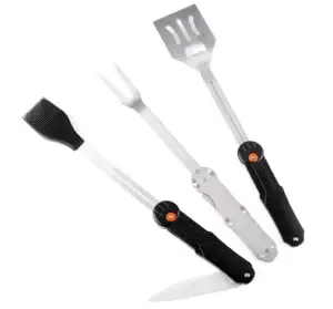 BBQ verkfæri 5 in 1 m/segul svart