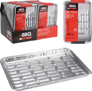 BBQ Ál Grillbakki 24x16x1,5 cm 4 stk